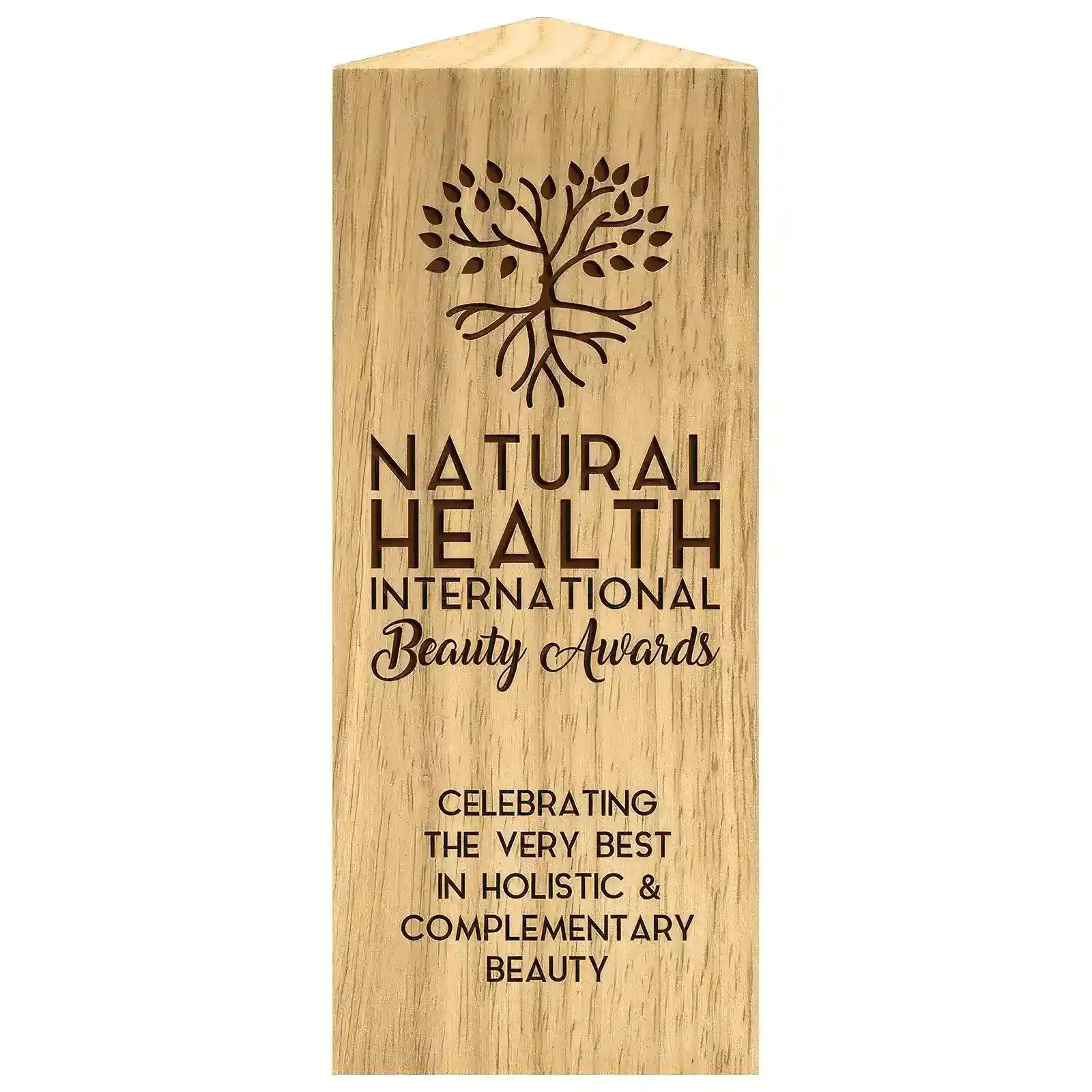 BB24379A Bamboo Wooden Desk Plaque 200mm - Image 1
