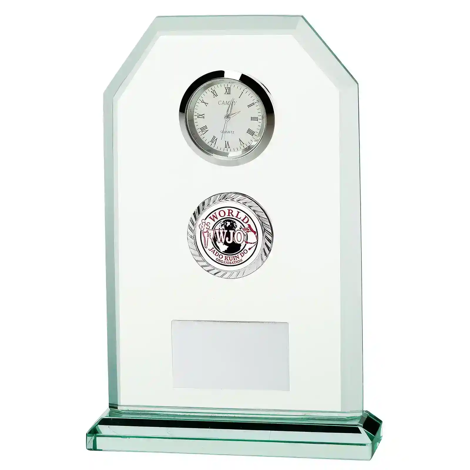 CL2286B Jade Vitoria Multisport Glass Clock 160mm - Image 1