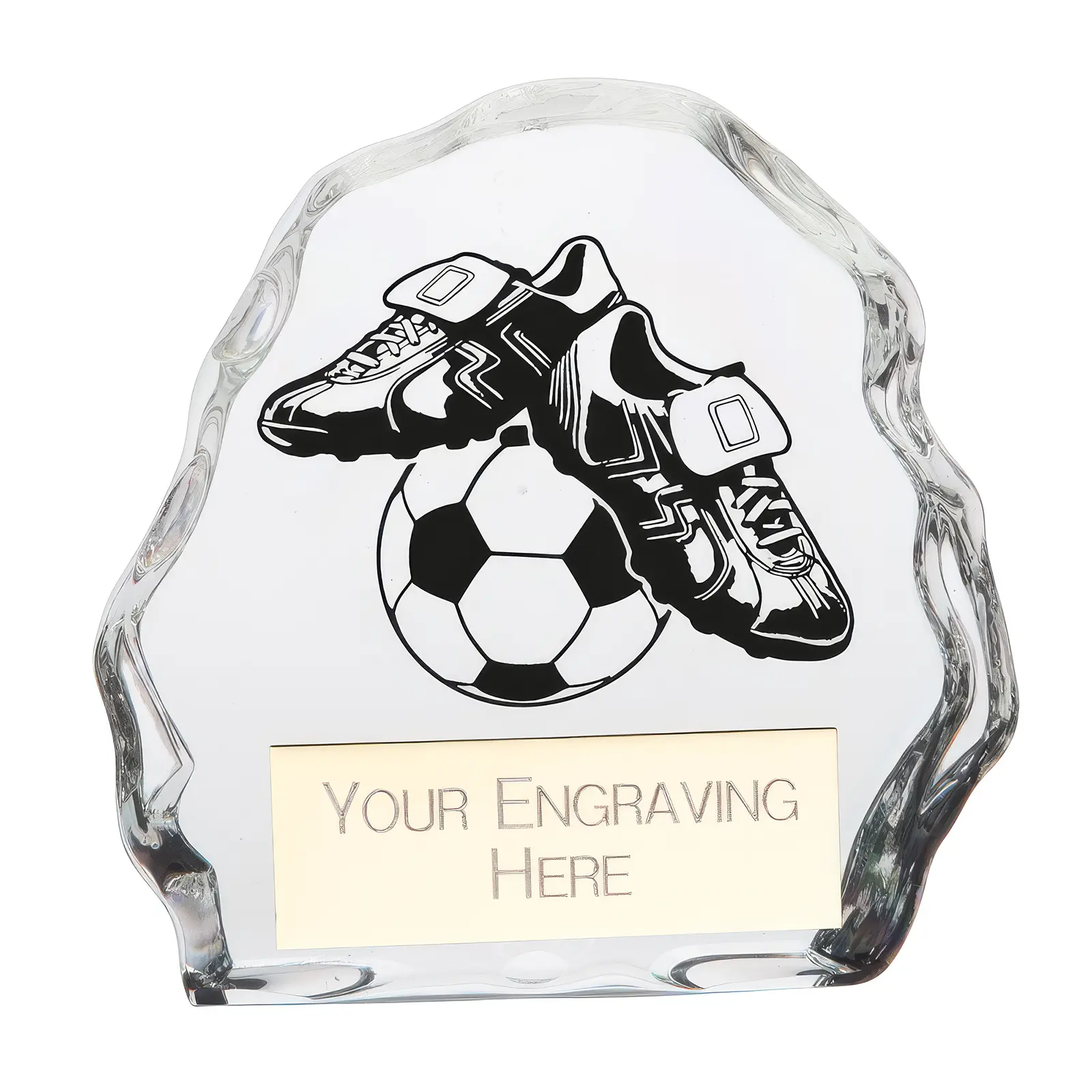 CR22235 Mystique Football Glass Award - Image 1