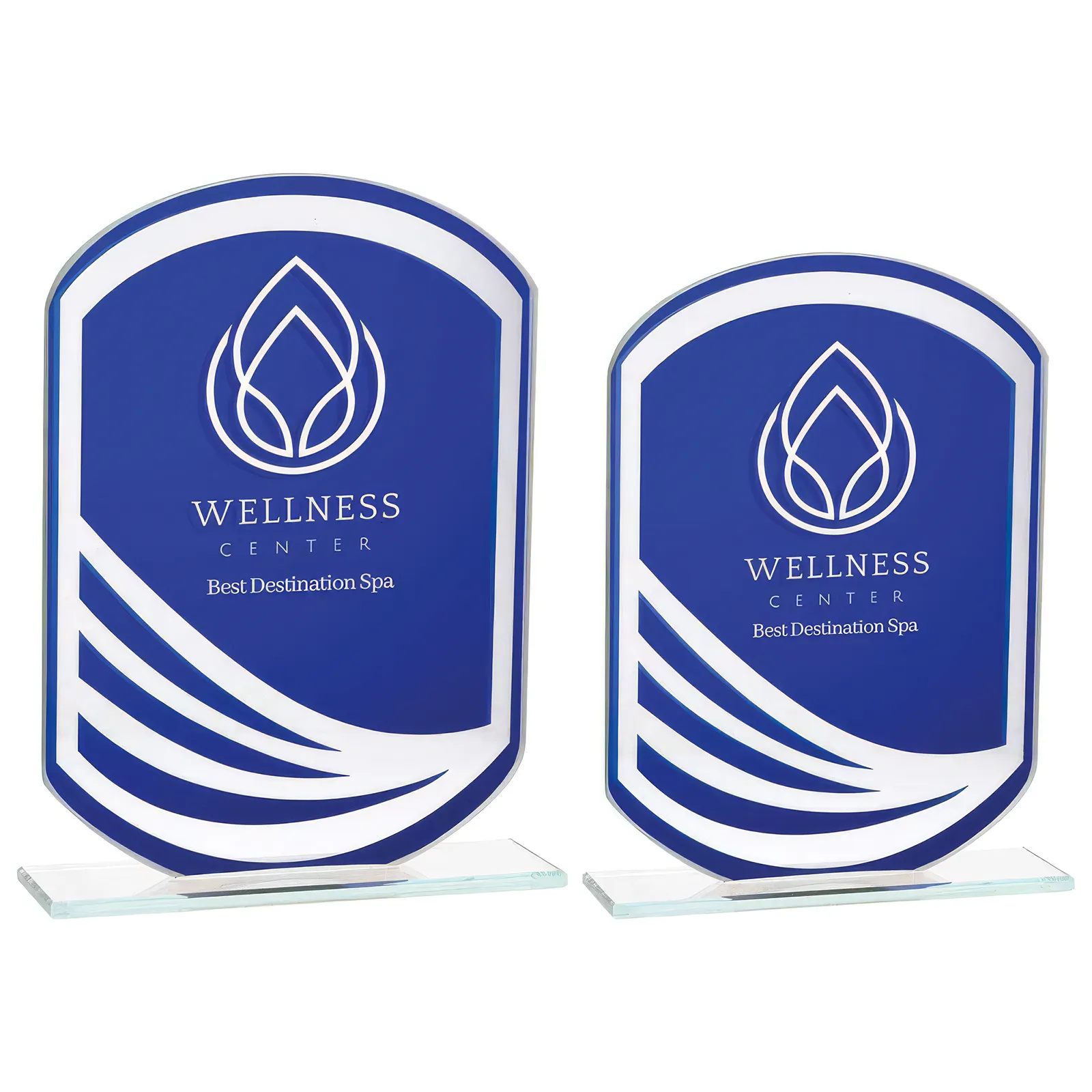 CR23080 Argon Mirrored Glass Award Blue - Image 1