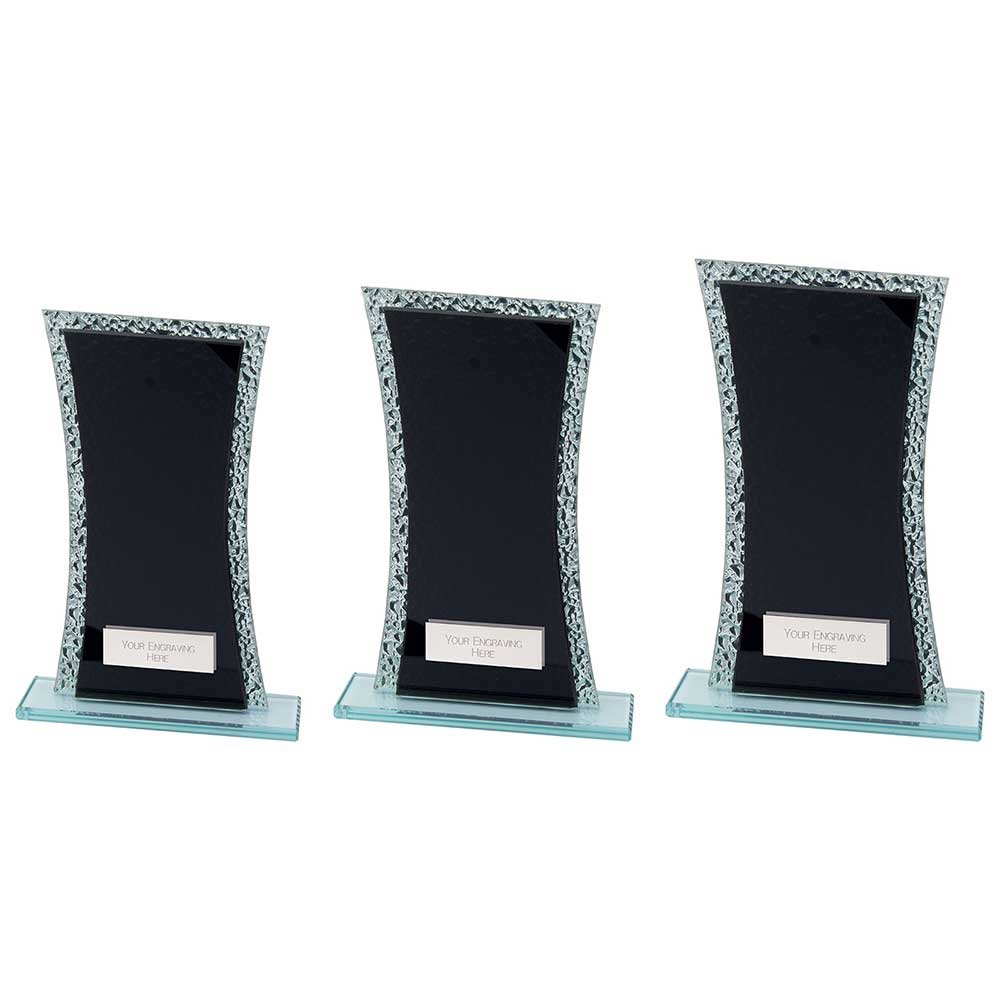CR24365.jpg Eternal Glass Award Black & Cracked Silver - Image 1
