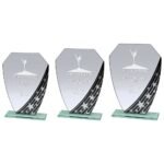 Starlight Hex Jade Glass Award Black (5mm Thick)