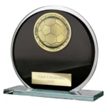 Seismic Superstar Football Circle Plaque Black & Silver