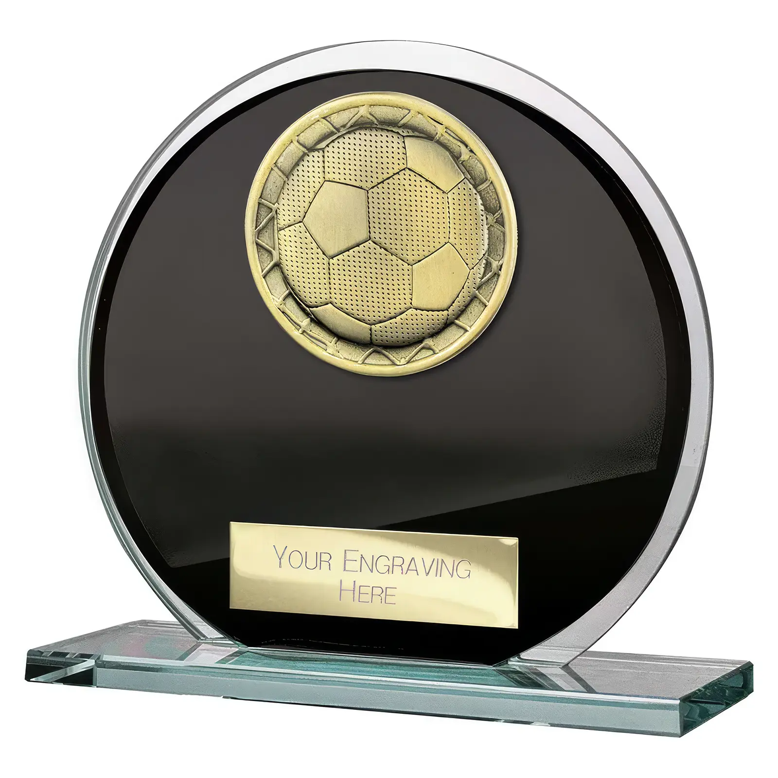 CR26567 Seismic Superstar Football Circle Plaque Black & Silver - Image 1