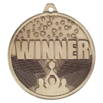Cascade Winner Iron Medal Antique Gold 50mm