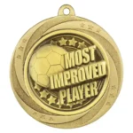 Superstar Most Improved Player Medal Gold 60mm