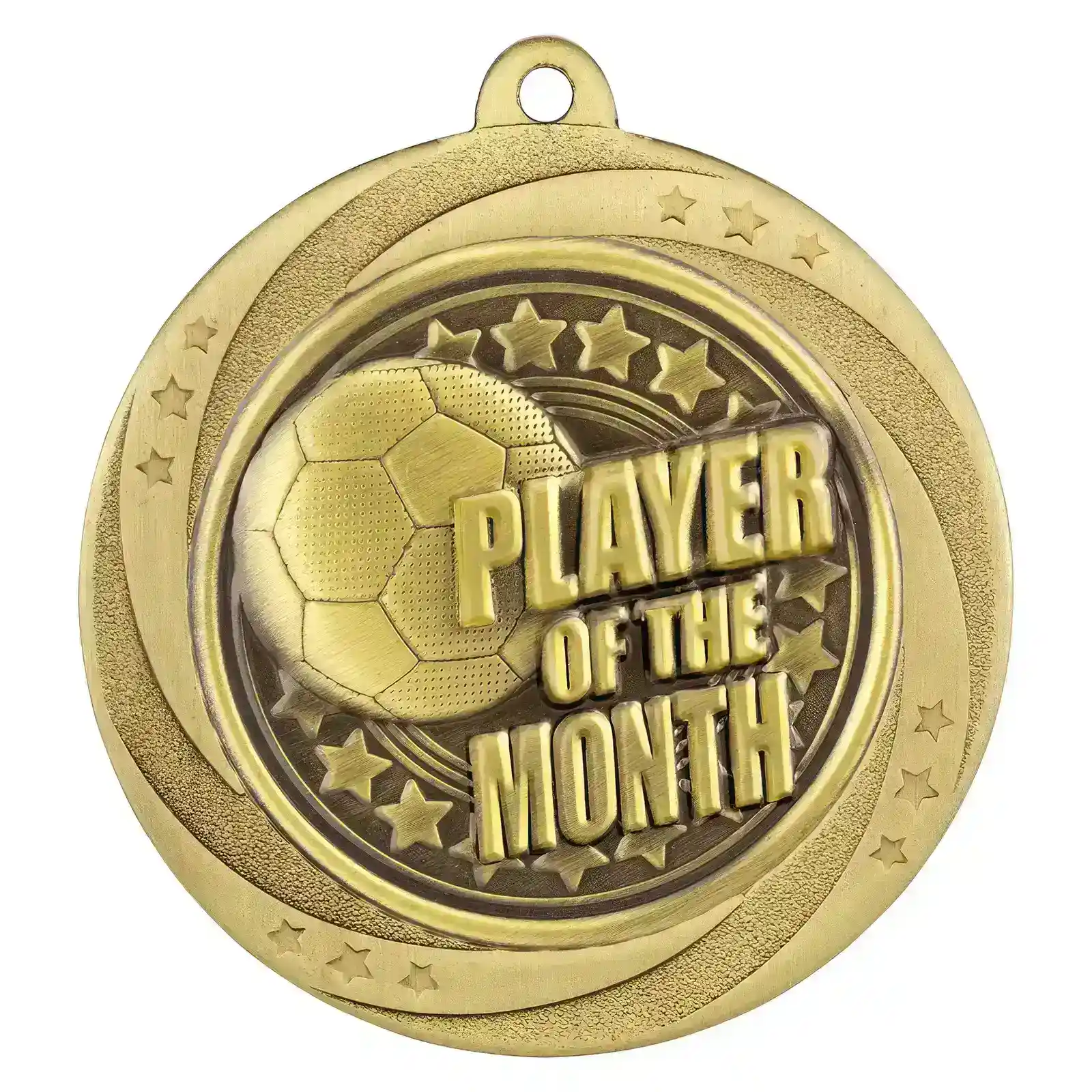 MM25056G Superstar Player of Month Medal Gold 60mm - Image 1