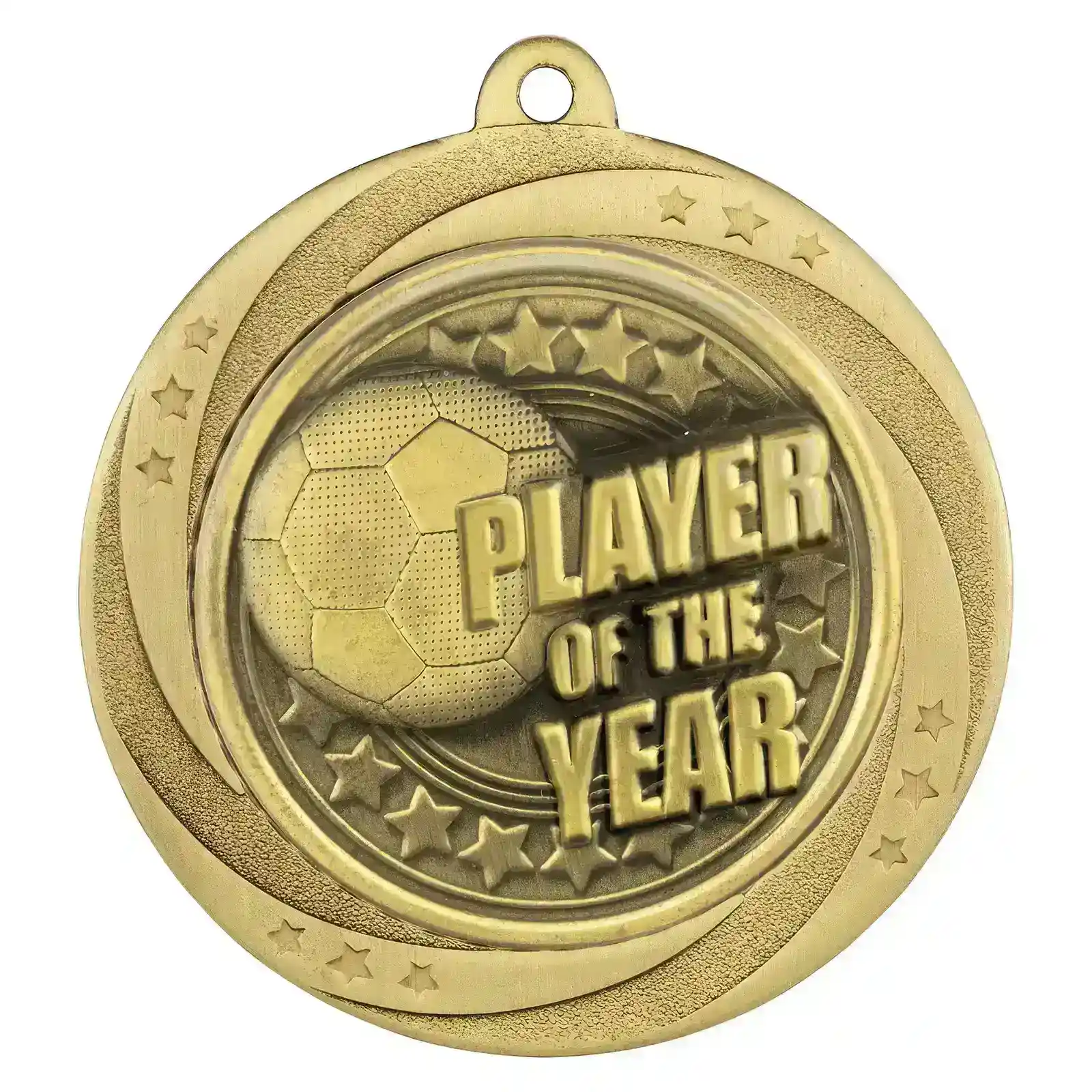 MM25057G Superstar Player of Year Medal Gold 60mm - Image 1