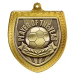 Cobra Football Player of the Year Shield Medal Gold 75mm