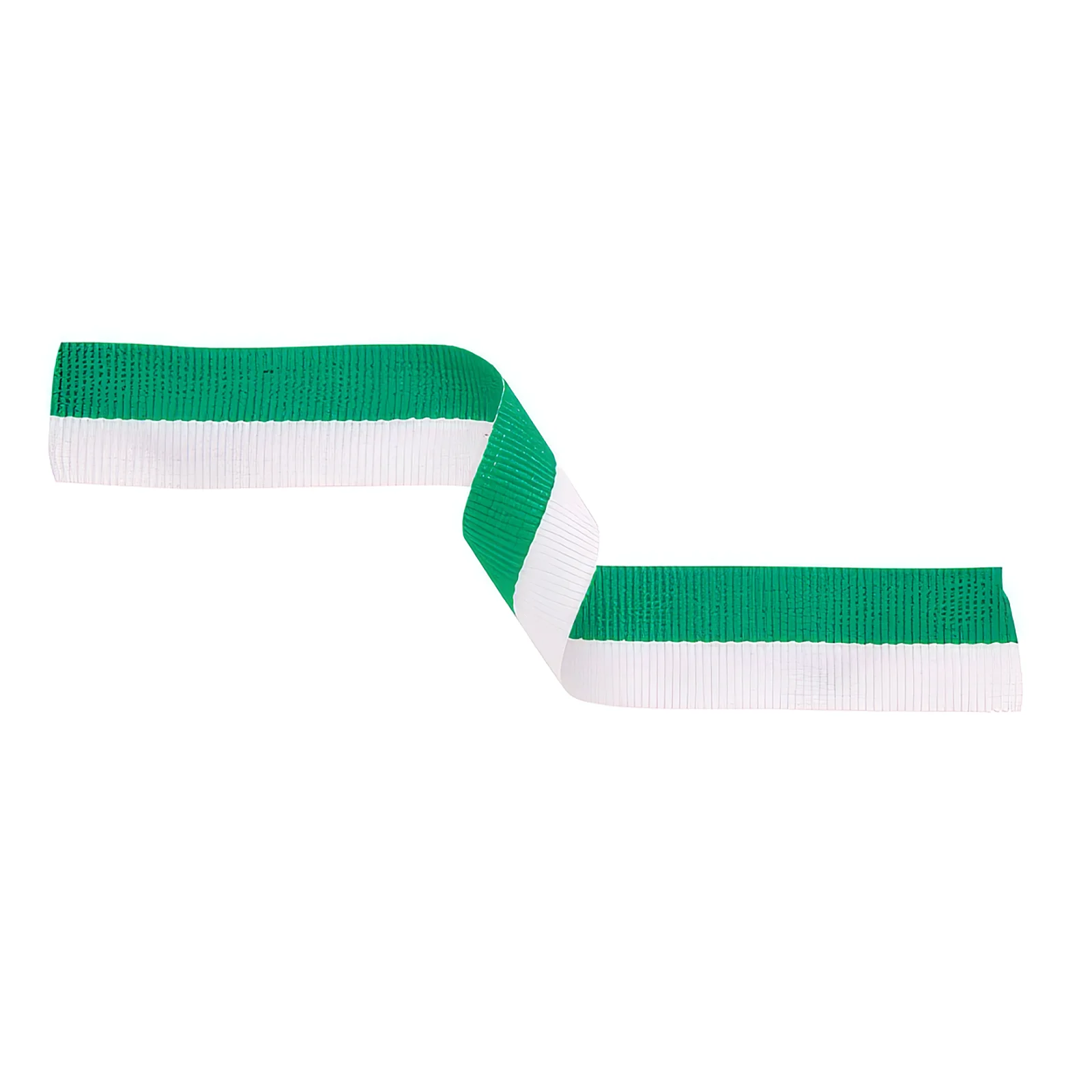 MR6 Medal Ribbon Green & White 395x22mm - Image 1