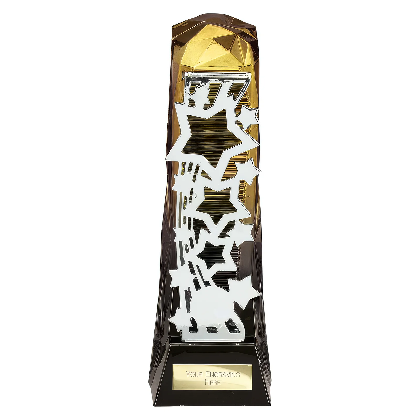 PA24023A Shard Achievement Award Fusion Gold & Carbon Black 230mm - Image 1