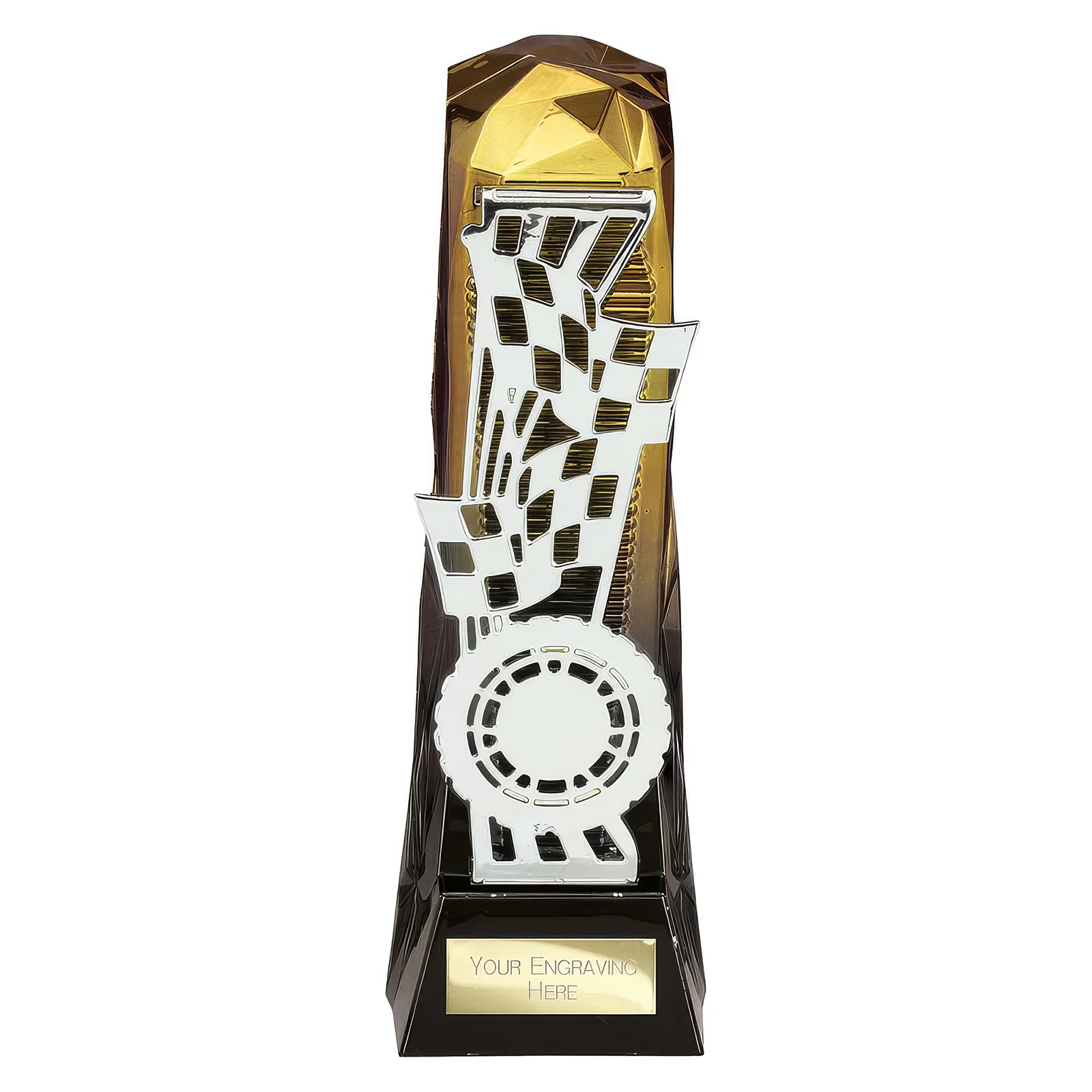 PA24039A Shard Motorcross Award Fusion Gold & Carbon Black 230mm - Image 1