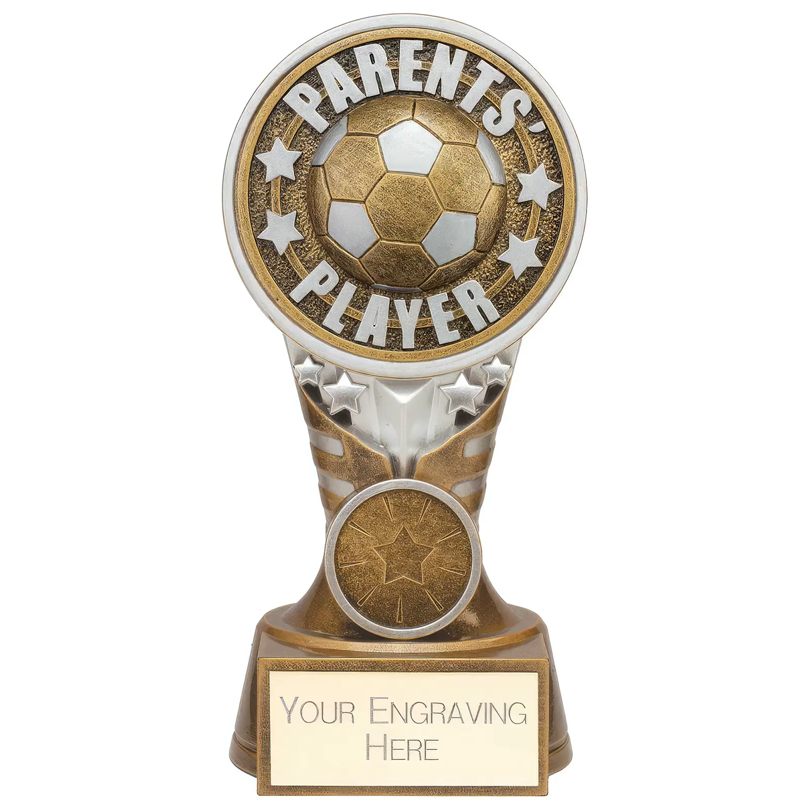PA24147 Ikon Tower Parents Player Award Antique Silver & Gold - Image 1