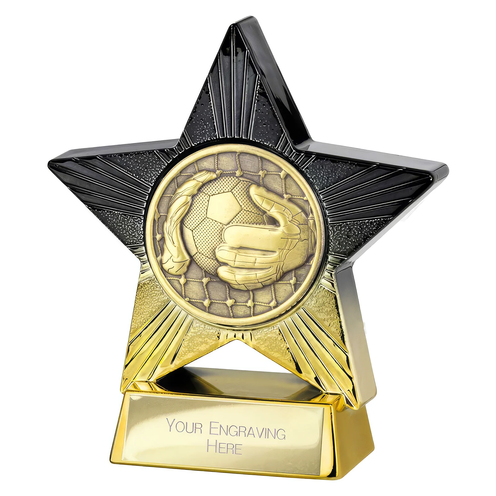 PA25050 Superstar Goalkeeper Award Black & Gold - Image 1