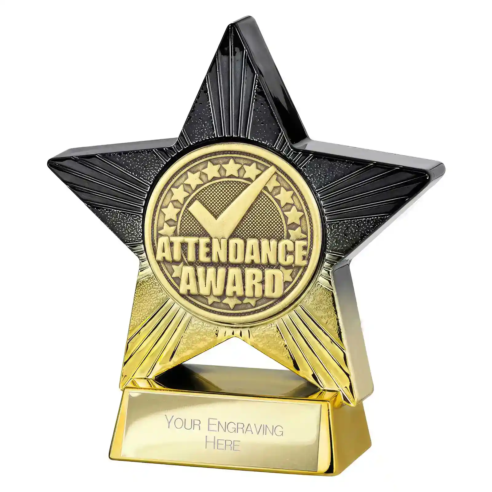 PA25164 Superstar Attendance Award Black & Gold - Image 1