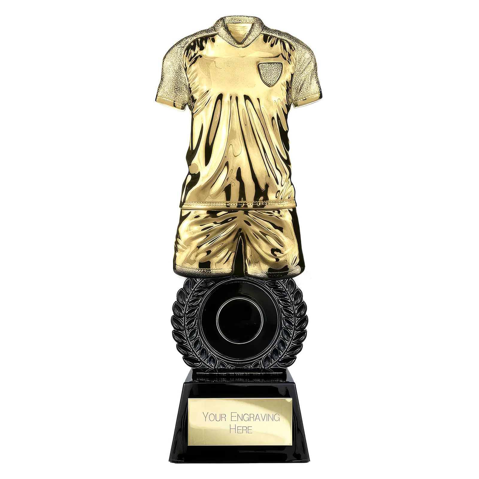 PA26074A Intensity Football Award Gold & Carbon Black 260mm - Image 1