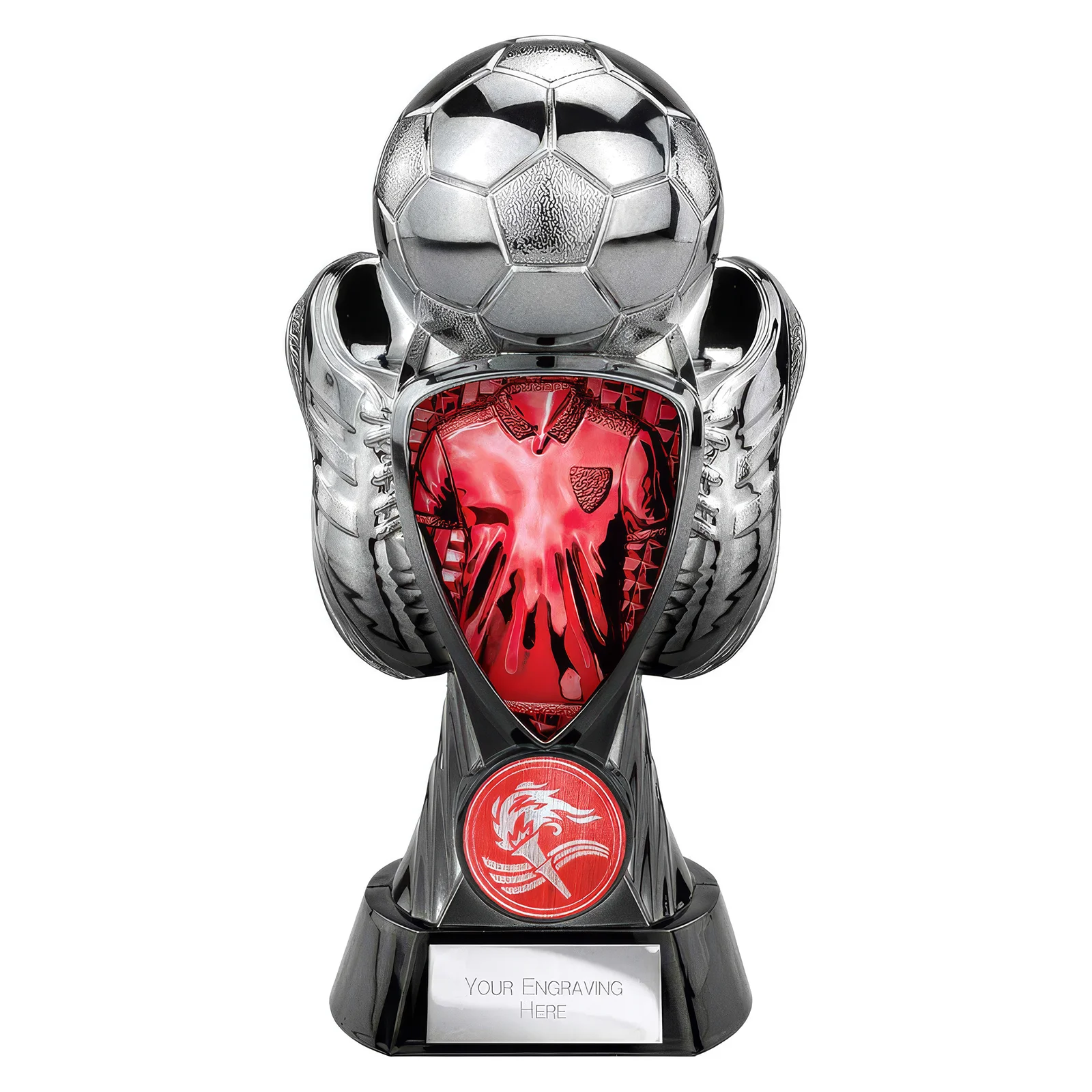 PA26091 Tournament Heavyweight Red Shirt Gunmetal & Black - Image 1