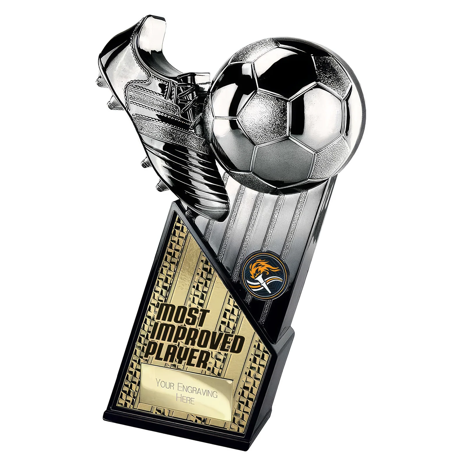 PA26111 The Marauders Football Most Improved Gunmetal & Black - Image 1