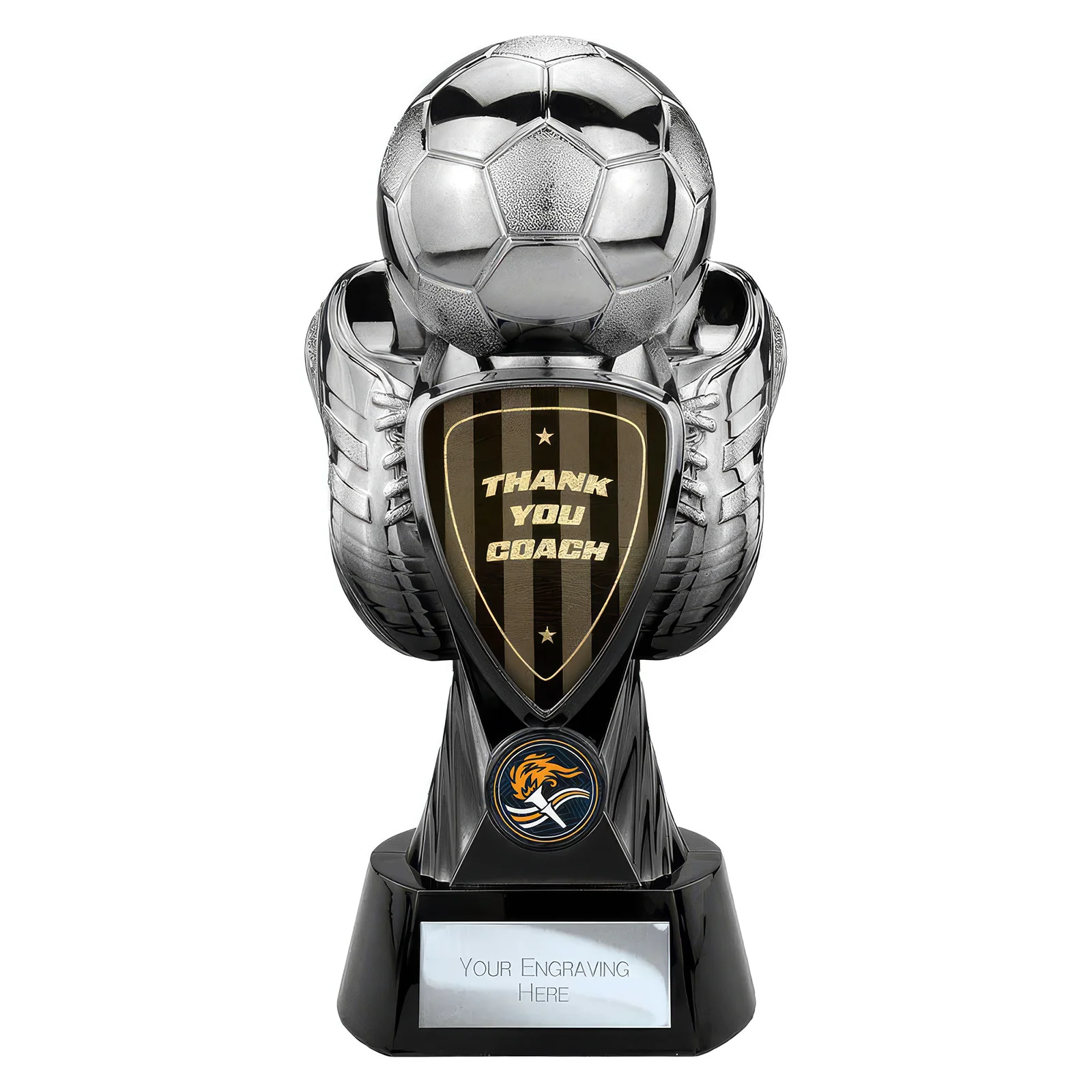 PA26122 Tournament Heavyweight Thank you Coach Gunmetal & Black - Image 1