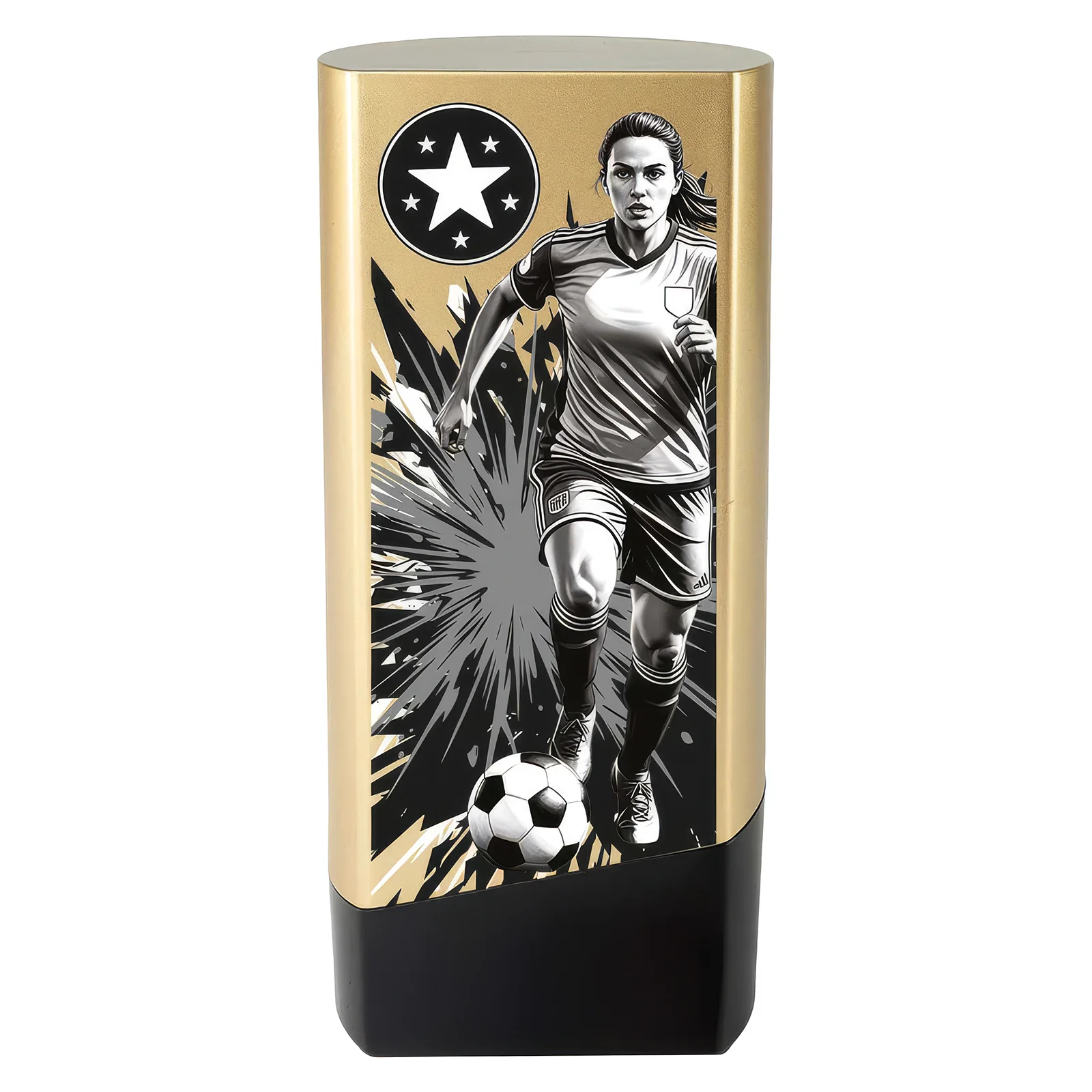 PA26237 Prime Heavyweight Ladies Football Gold & Black - Image 1