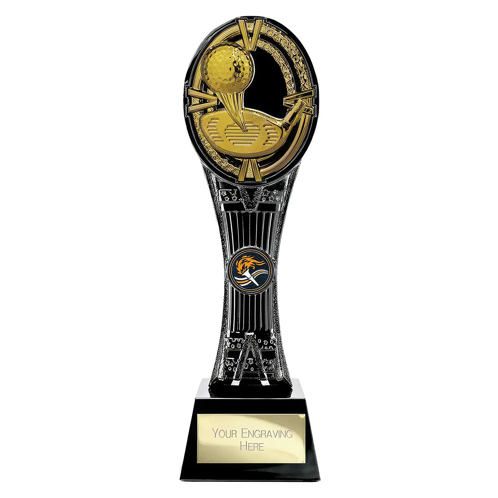 PA26518 Maverick Extreme Tower Golf Award Black & Fusion Gold - Image 1