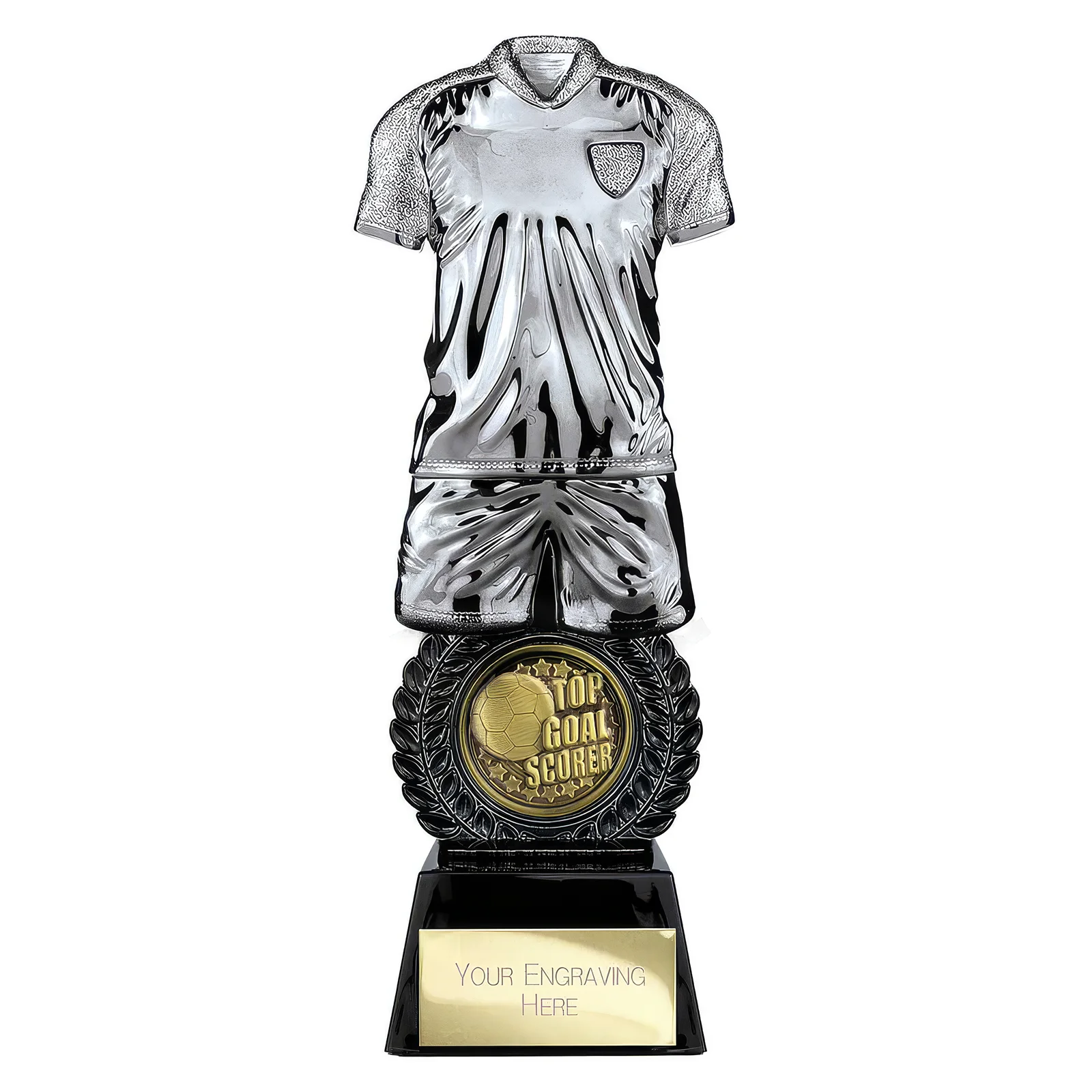 PC25060A Intensity Football Top Scorer Award Gunmetal & Carbon Black 260mm - Image 1