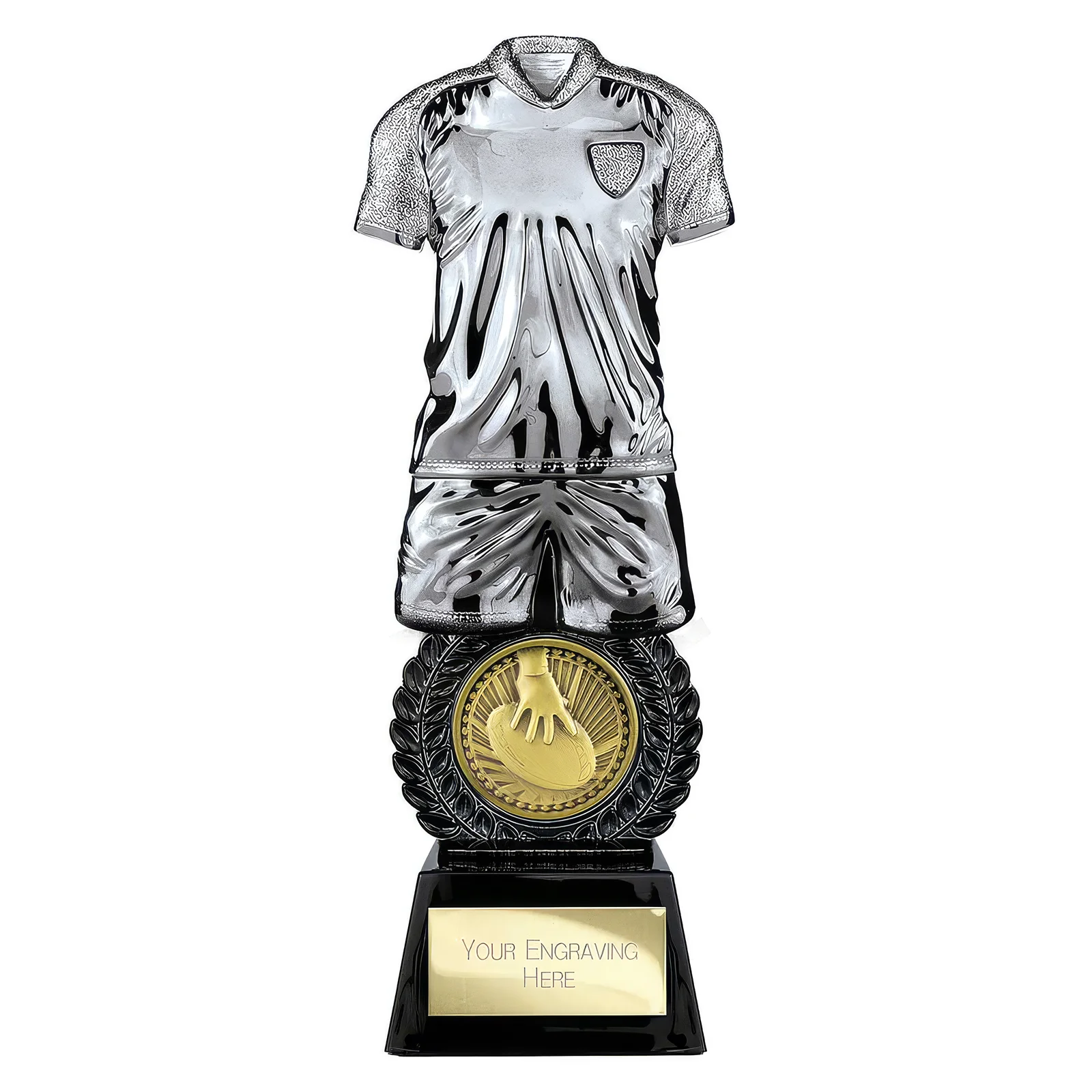 PC25075A Intensity Rugby Award Gunmetal & Carbon Black 260mm - Image 1
