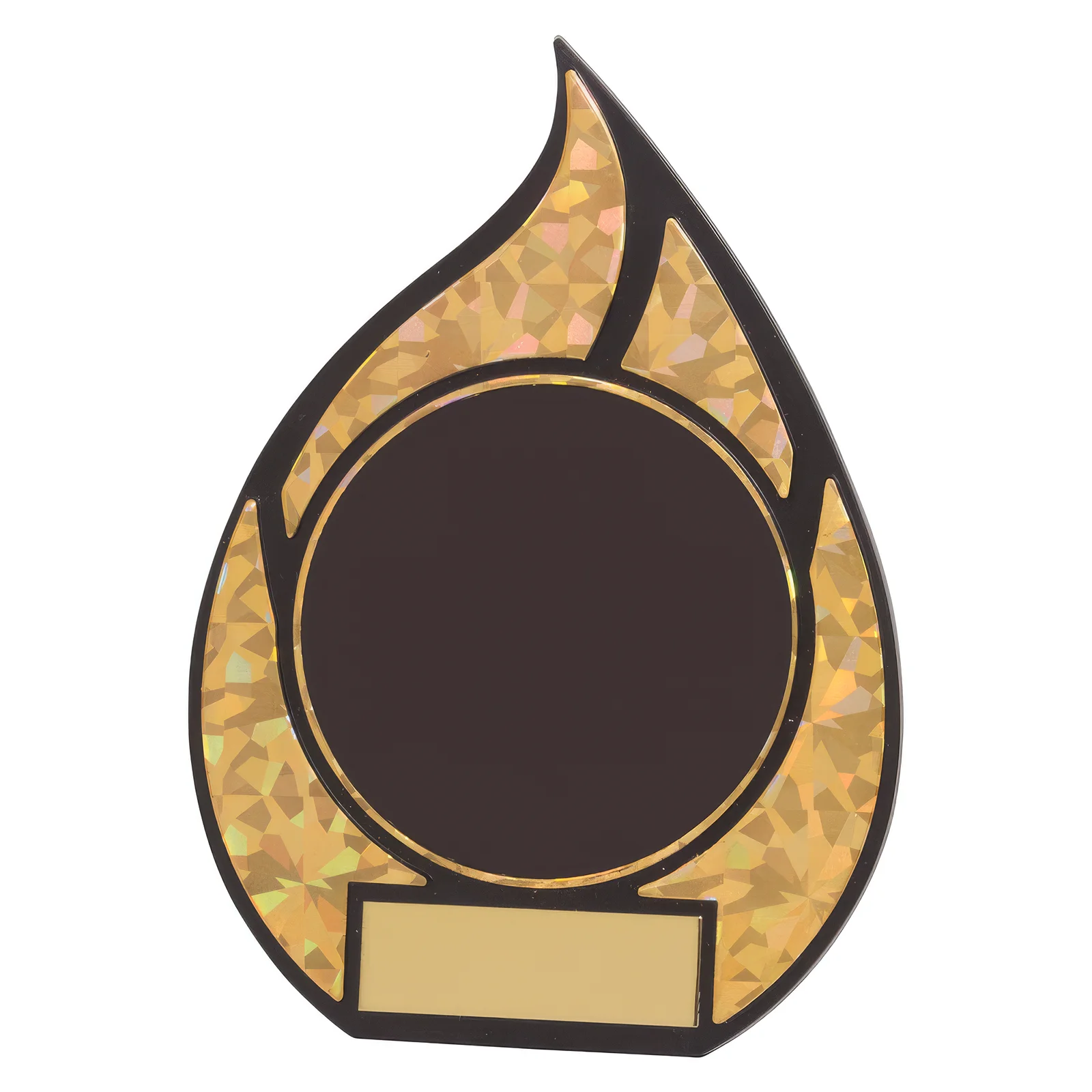 PL18162A Inferno Plaque Black & Gold 150mm - Image 1