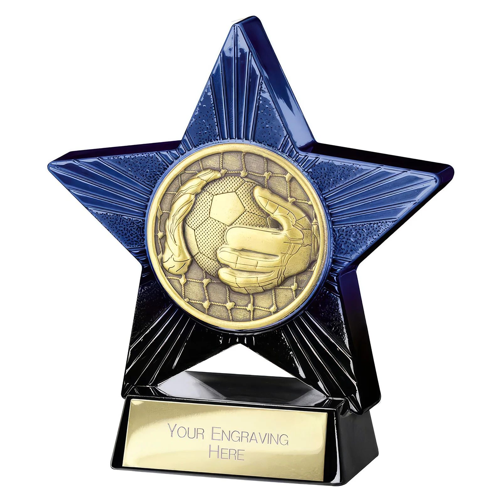 PM25050 Superstar Goalkeeper Award Blue & Black - Image 1