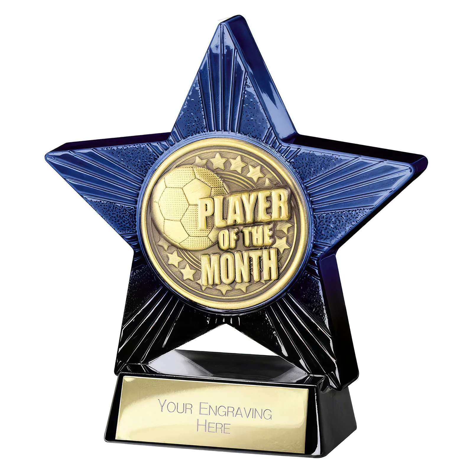 PM25056 Superstar Player of Month Award Blue & Black - Image 1