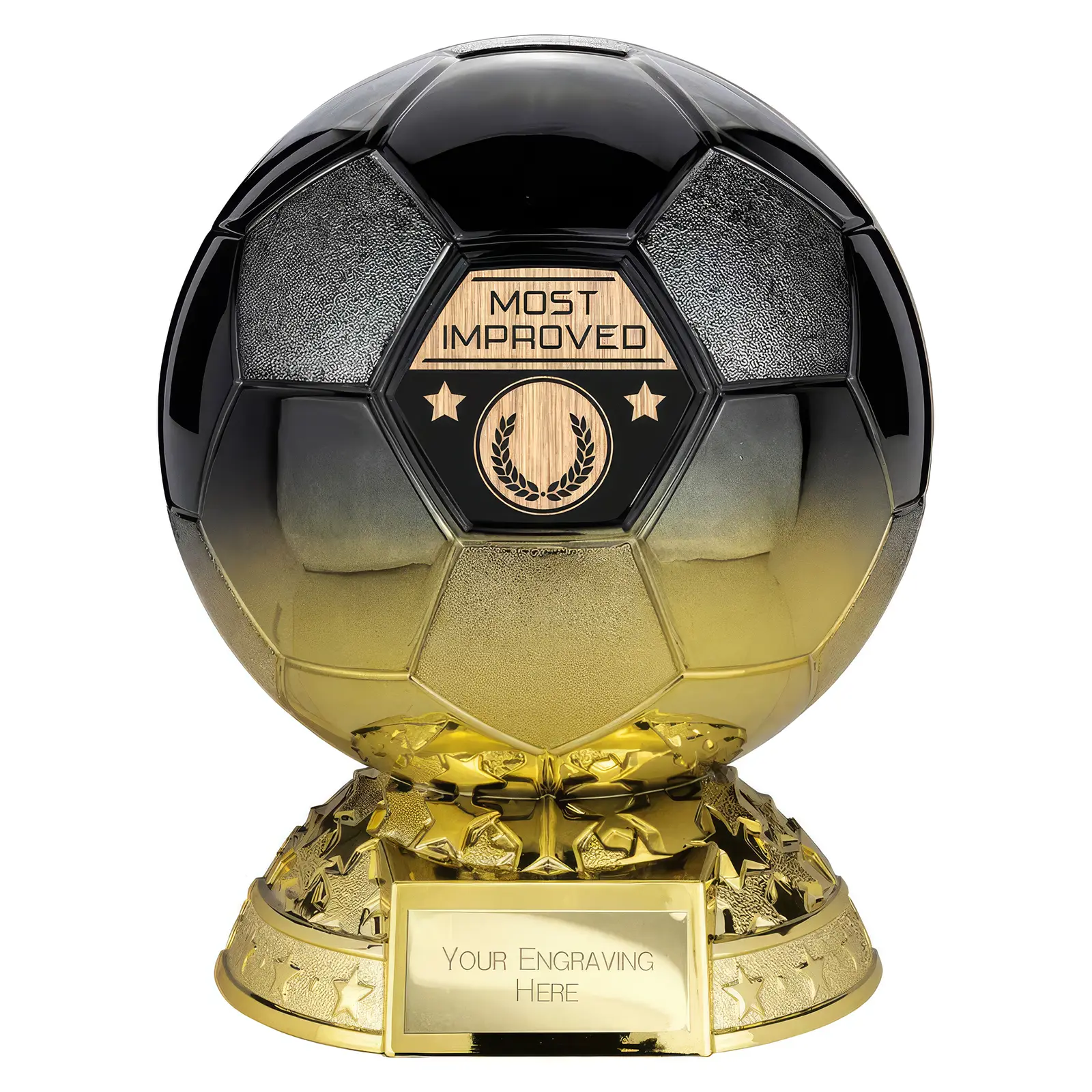 PM25405 Elite Heavyweight Most Improved Award Carbon Black to Gold - Image 1