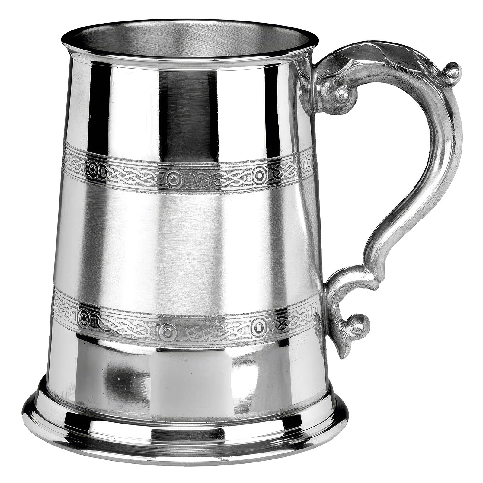 PP1074 Celtic Band English Pewter Tankard 125mm 1pt - Image 1