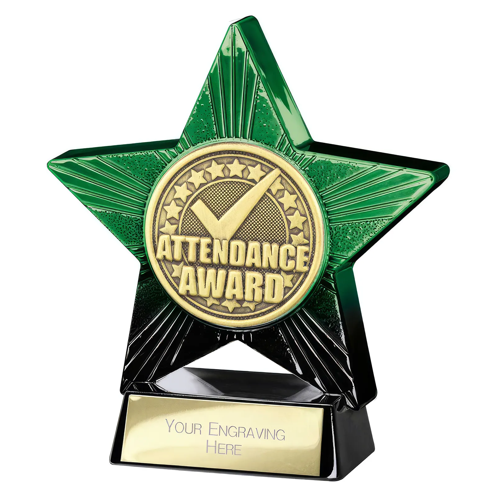 PQ25164 Superstar Attendance Award Green & Black - Image 1