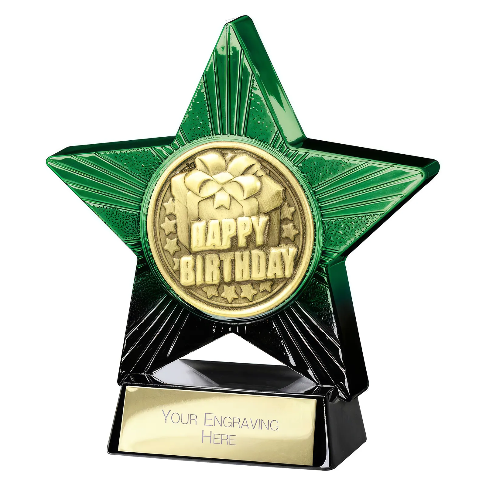 PQ25165 Superstar Happy Birthday Award Green & Black - Image 1