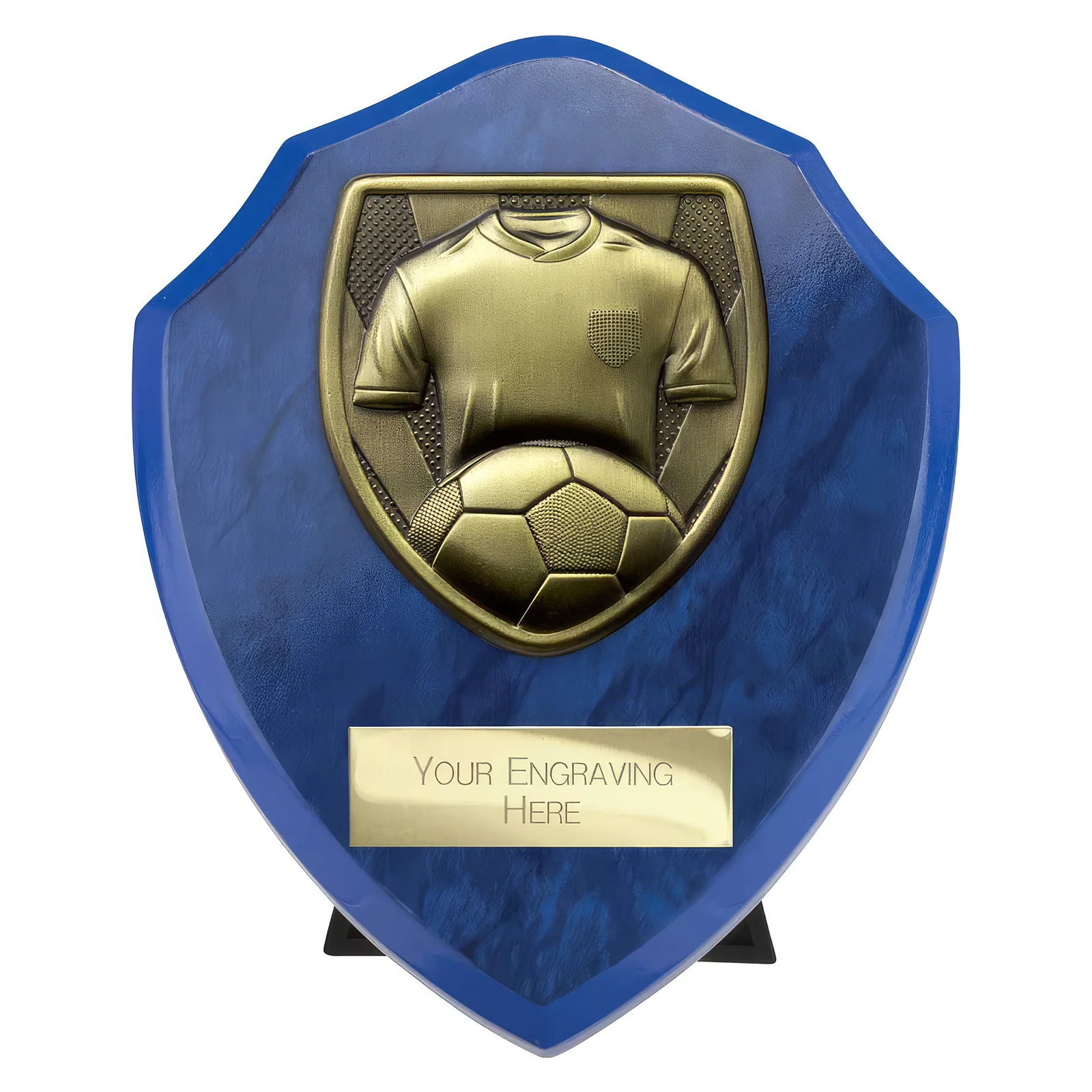 PS24206 Cobra Shield Football Shirt & Ball Award Azure Blue - Image 1