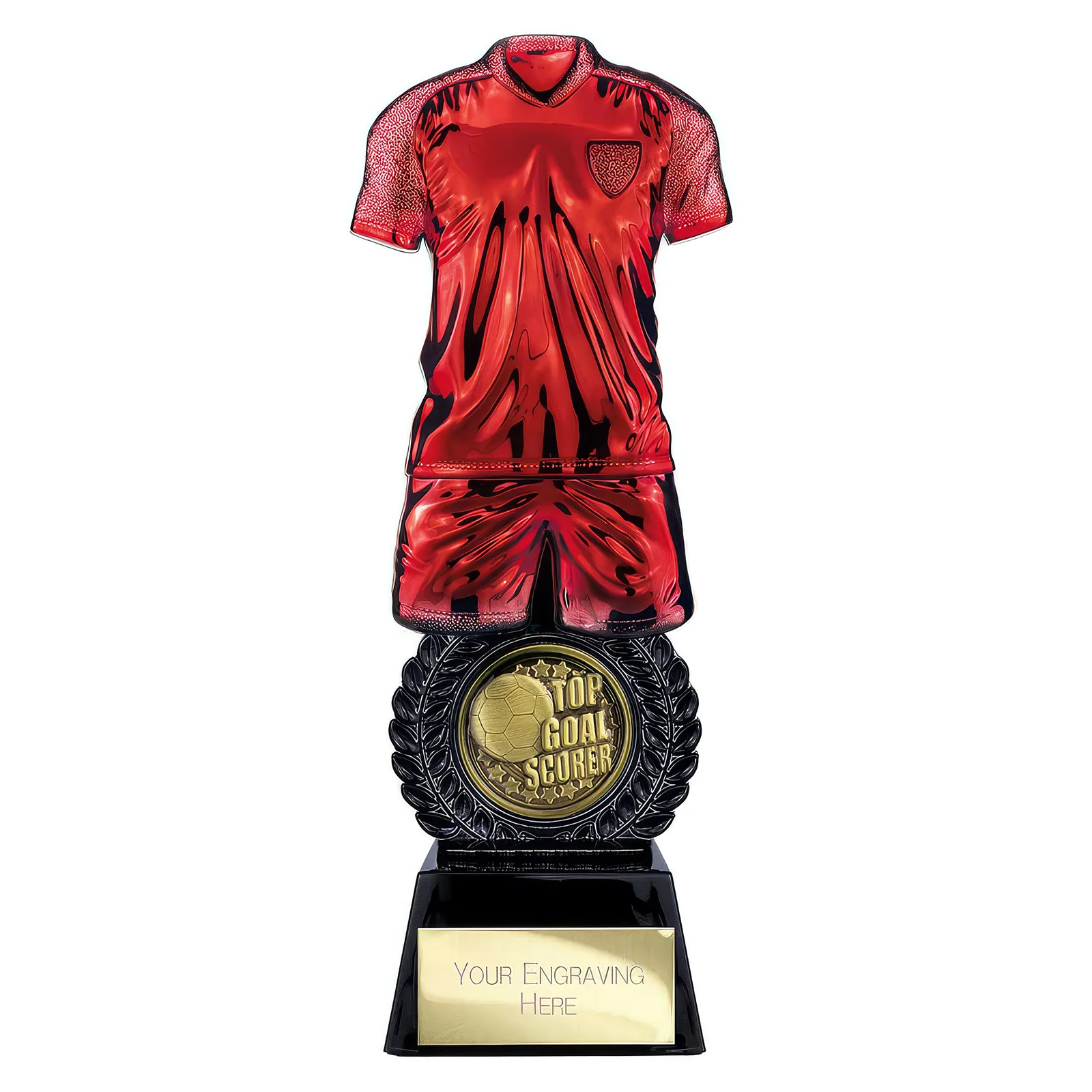 PV25060A Intensity Football Top Scorer Award Red & Carbon Black 260mm - Image 1