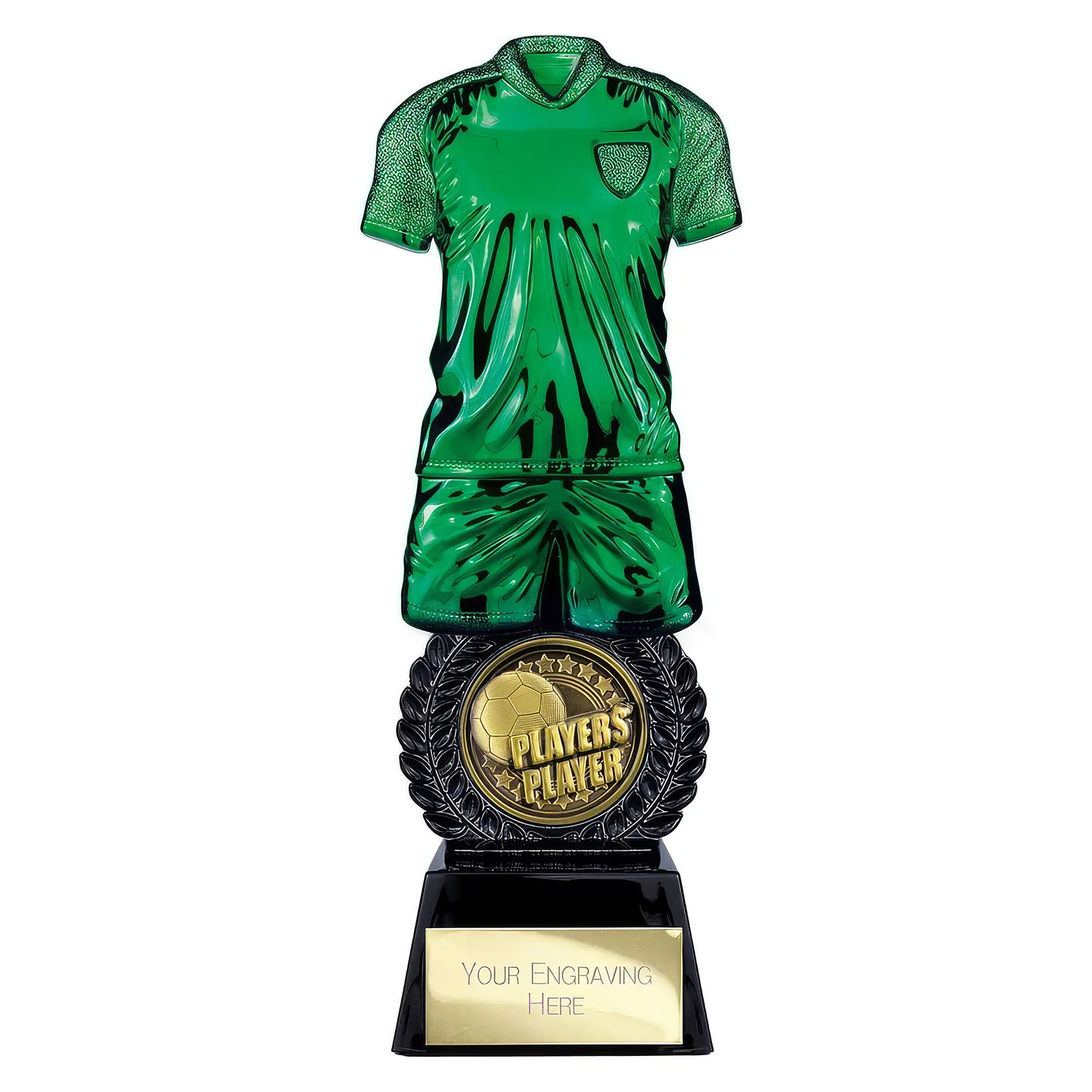 PW25058A Intensity Football Players Player Award Green & Carbon Black 260mm - Image 1