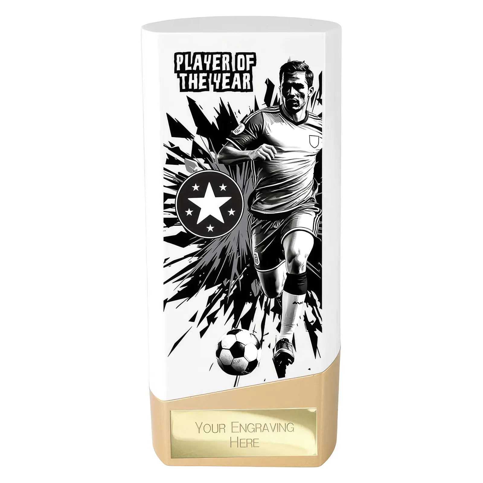 PW26130 Prime Heavyweight Player of the year White & Gold - Image 1