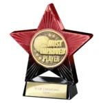 Superstar Most Improved Player Award Red & Black