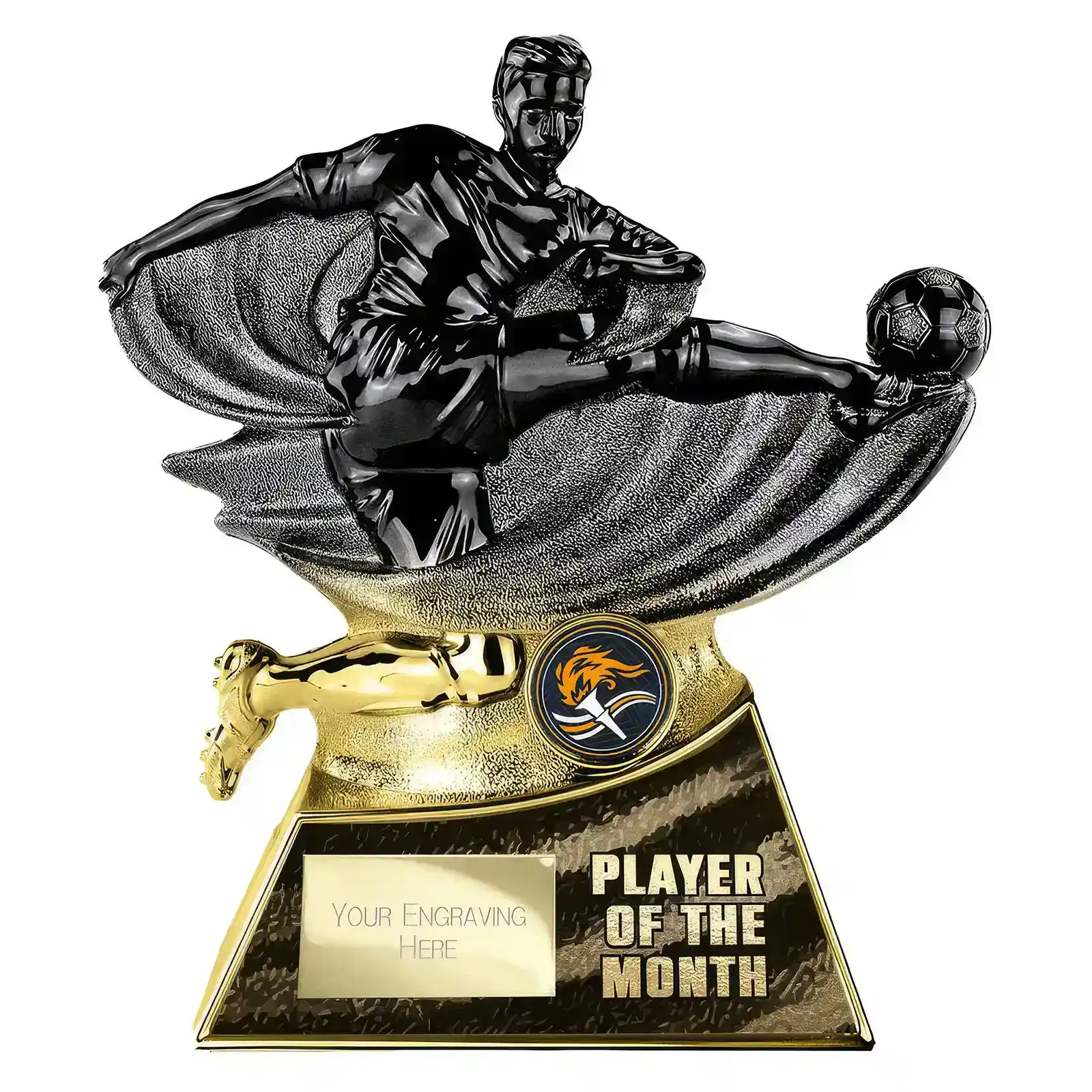 PX26190 Power Strike Football Player of Month Carbon Black & Gold - Image 1