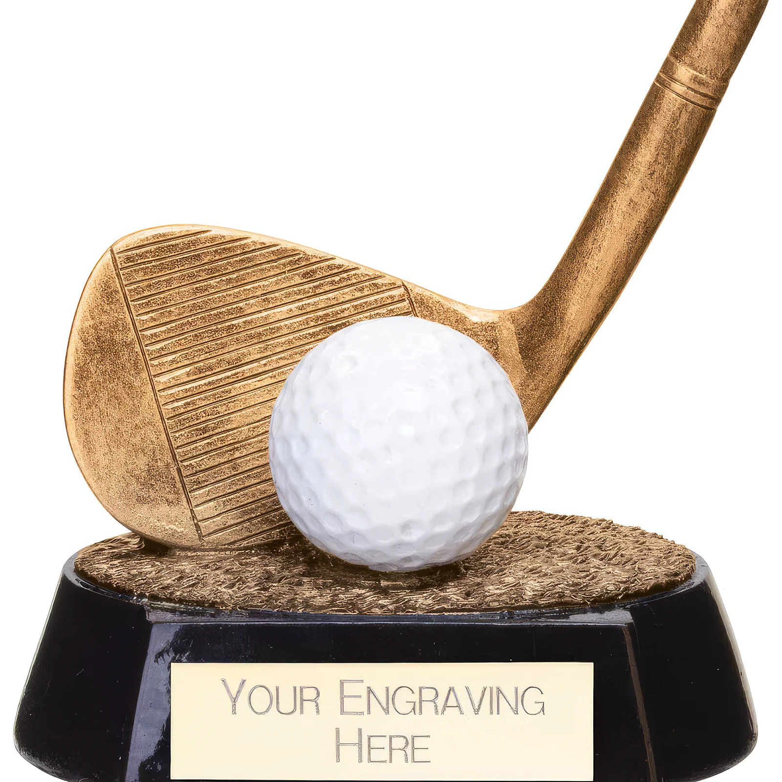 RF23031A Fairway Golf Iron Award Antique Gold 100mm - Image 1