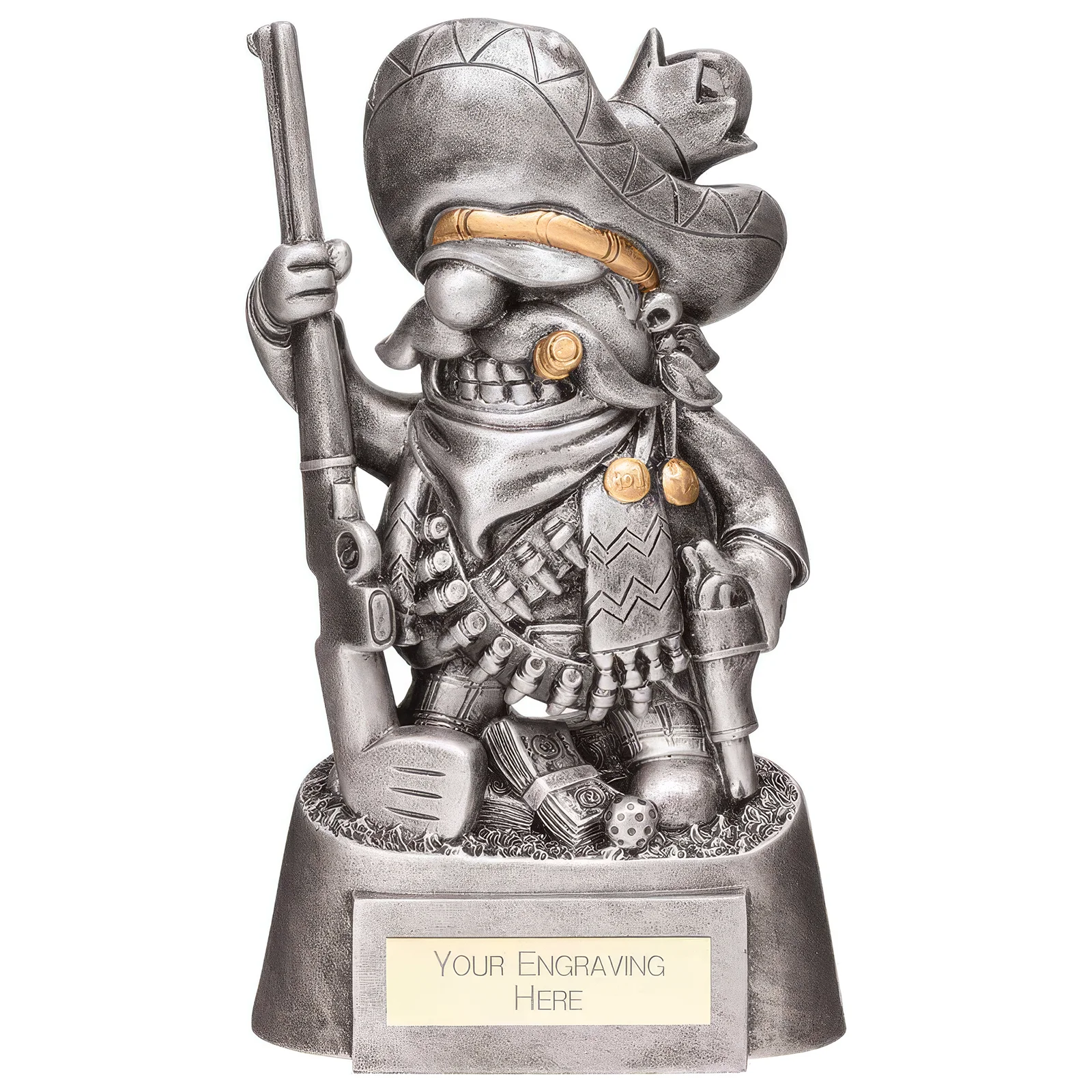 RF23045A Goof Balls Golf Bandit Award Silver 170mm - Image 1