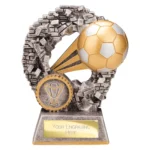 Blast Out Football Award Antique Silver & Gold