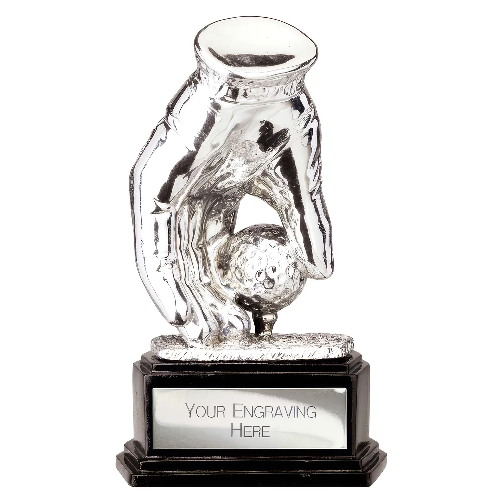 RF25199A Belfry Golf Glove Resin Award Silver 150mm - Image 1