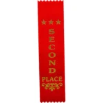 Recognition 2nd Place Ribbon Red 200 x 50mm