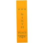 Recognition 6th Place Ribbon Yellow 200 x 50mm
