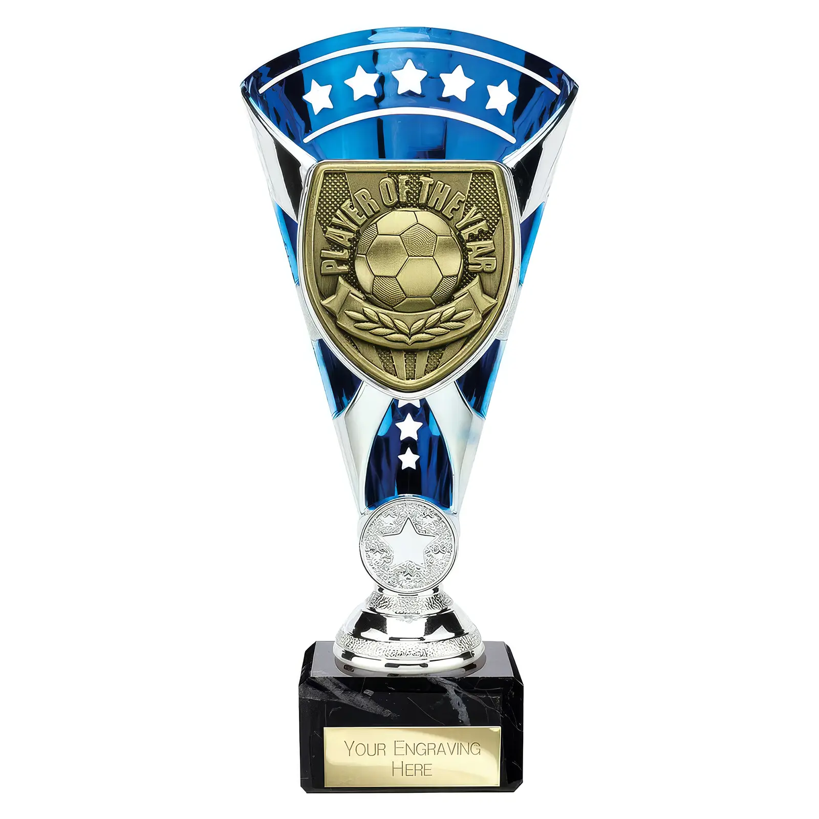 TB25111 Cobra Star Cup Player of Year Silver & Blue - Image 1