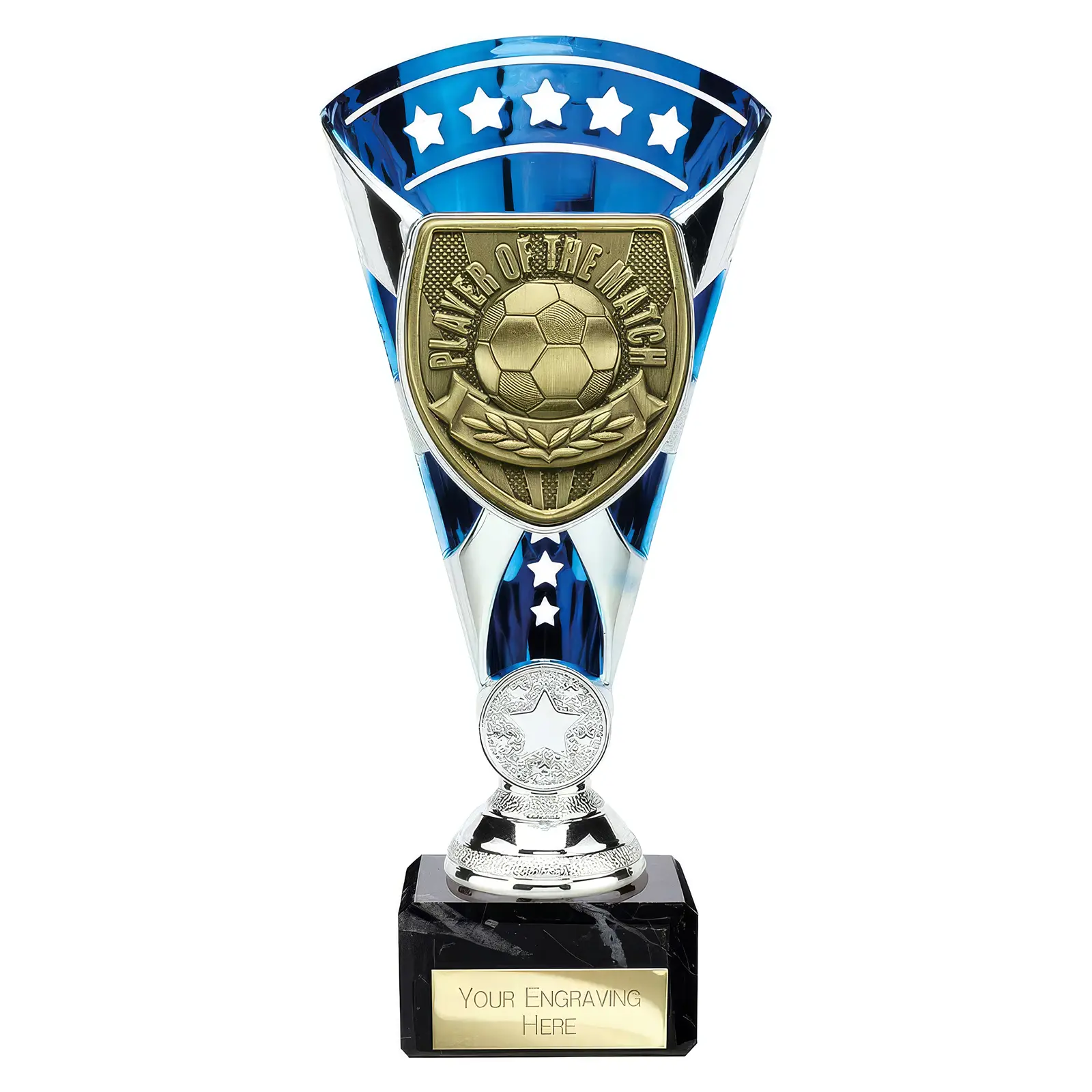 TB25113 Cobra Star Cup Player of Match Silver & Blue - Image 1