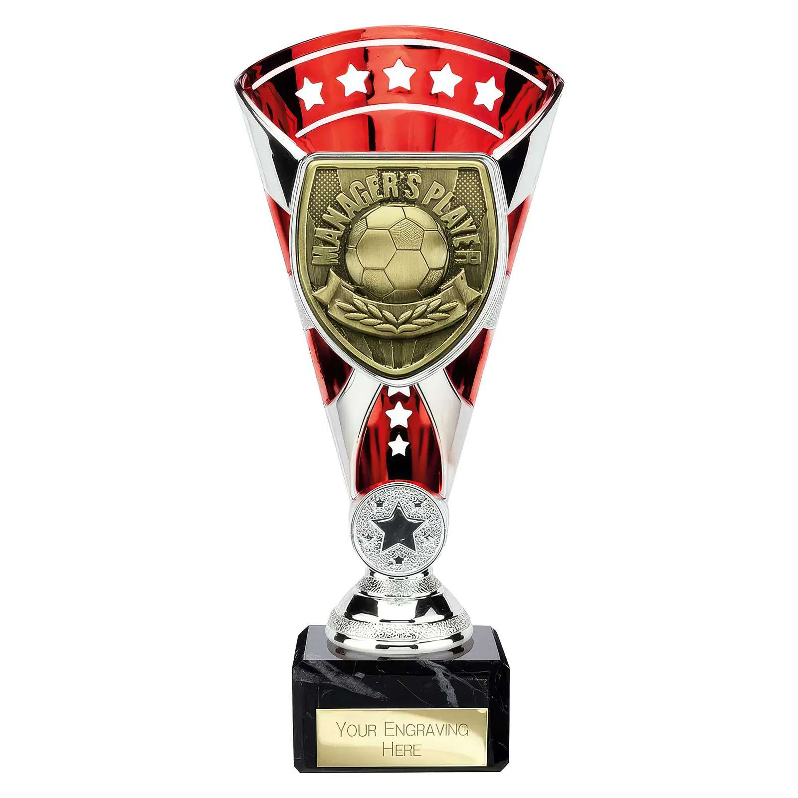 TD25109 Cobra Star Cup Managers Player Silver & Red - Image 1