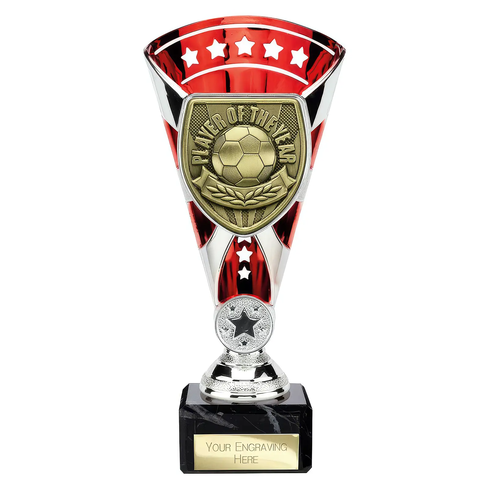 TD25111 Cobra Star Cup Player of Year Silver & Red - Image 1